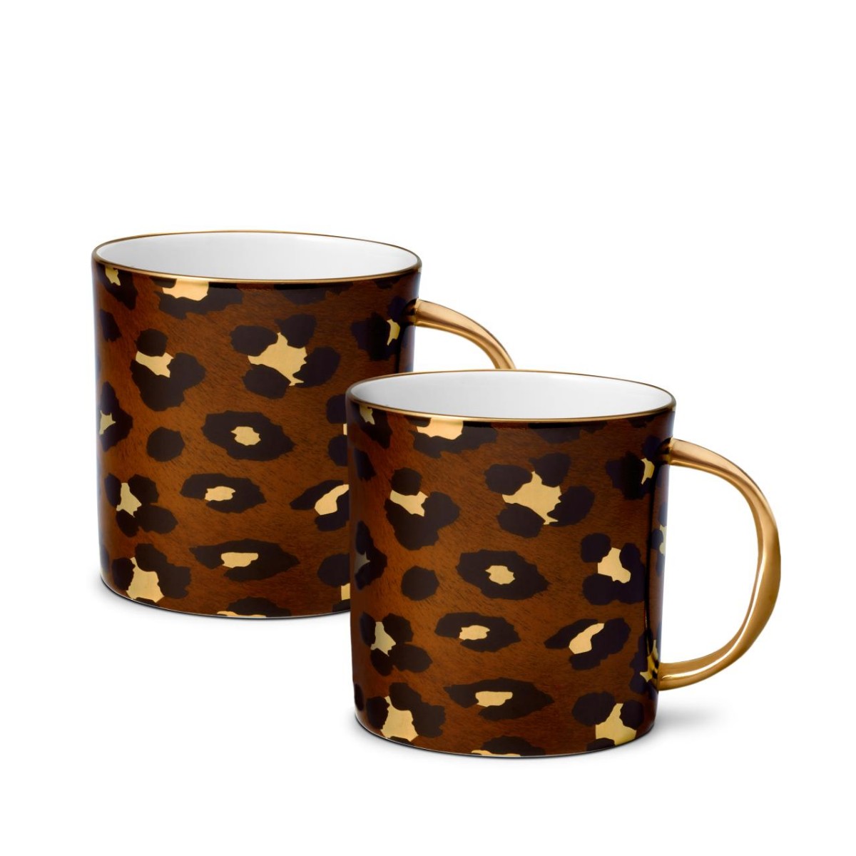 L'Objet I Leopard Mugs (Set of 2)