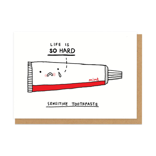 Sensitive Toothpaste Greeting Card