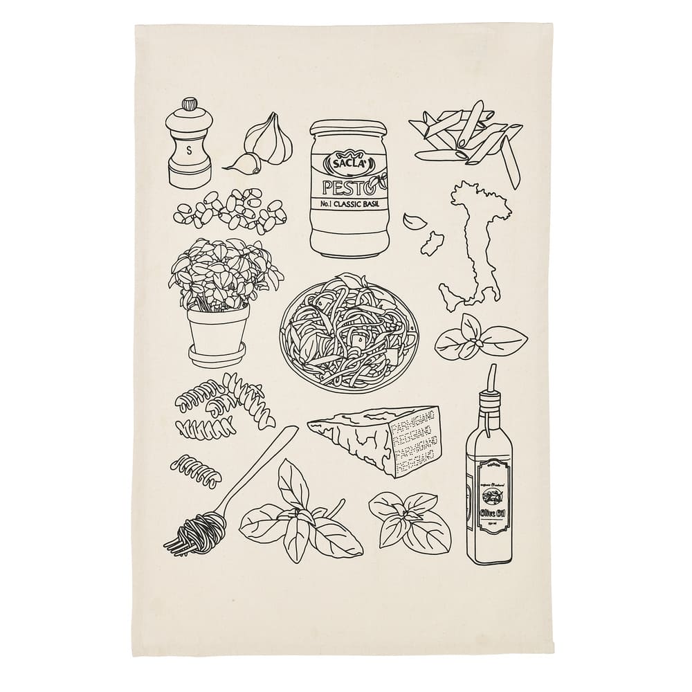 Pesto Pioneers' Tea Towel by Sacla'
