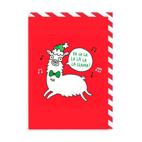 Fa La La La Llama Christmas Card