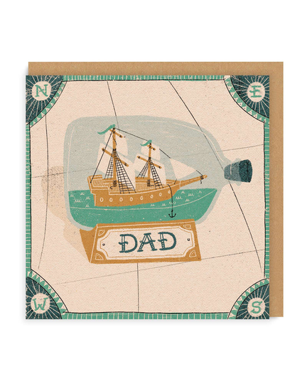 Ship In a Bottle Greeting Card