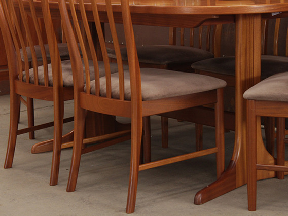 Retro Teak Dining Table by McIntosh Brown Medium