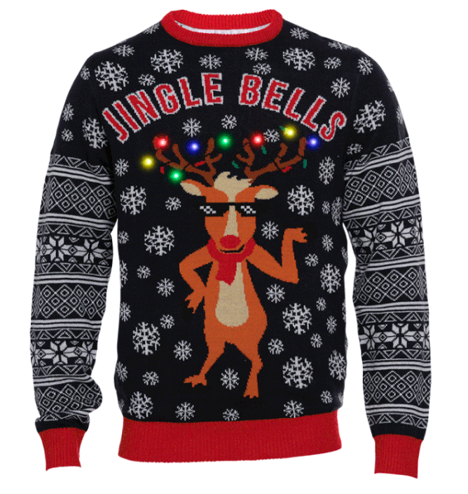 Jingle Bells LED Christmas Sweater - L