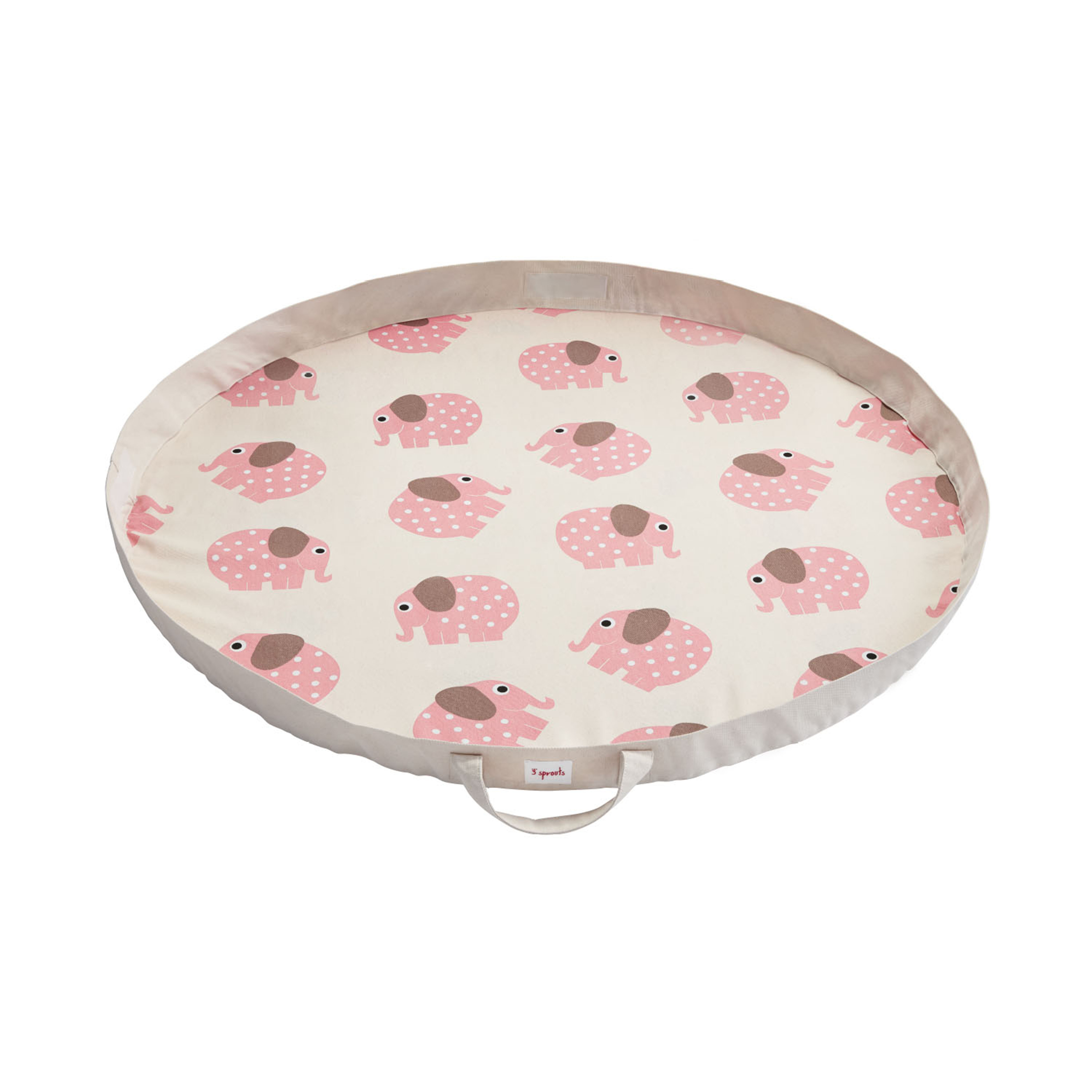3 Sprouts - Play Mat Bag - Pink Elephant