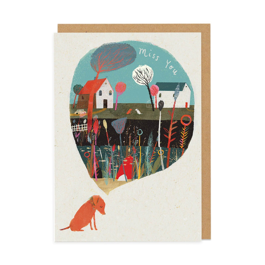 Miss You Dogs Greeting Card