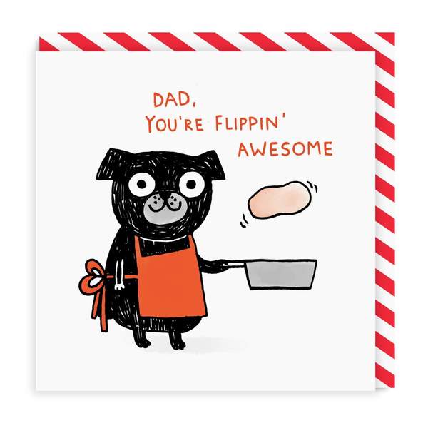 Flippin' Awesome Dad Square Greeting Card
