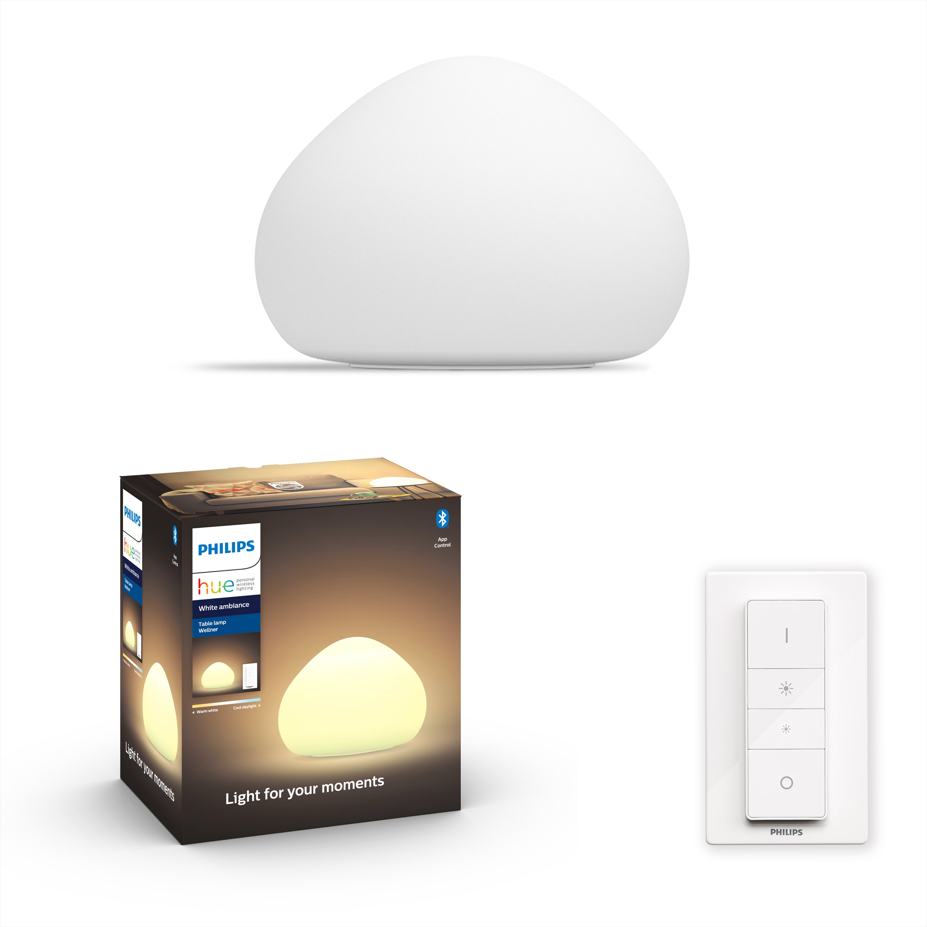 Philips Hue - Wellner Table Lamp White - White Ambiance - Bluetooth