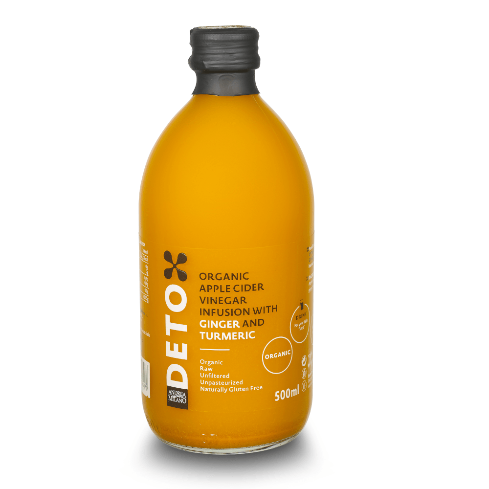 Deto Apple Cider Vinegar Infusion with Ginger and Turmeric 500ml by Andrea Milano