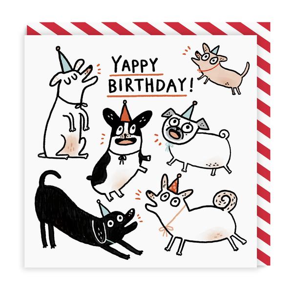 Yappy Birthday Square Greeting Card