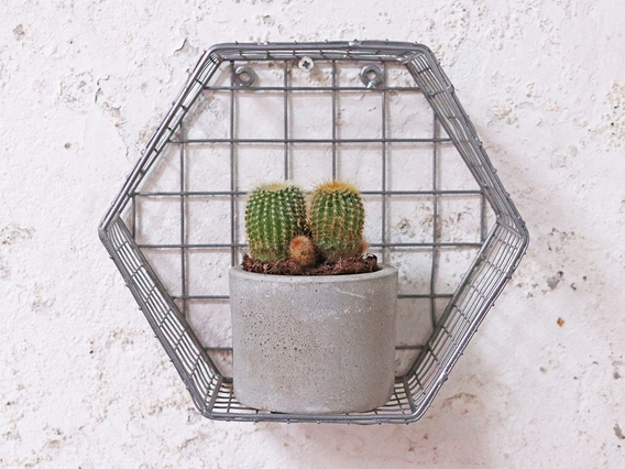 Metal Hexagon Shelf