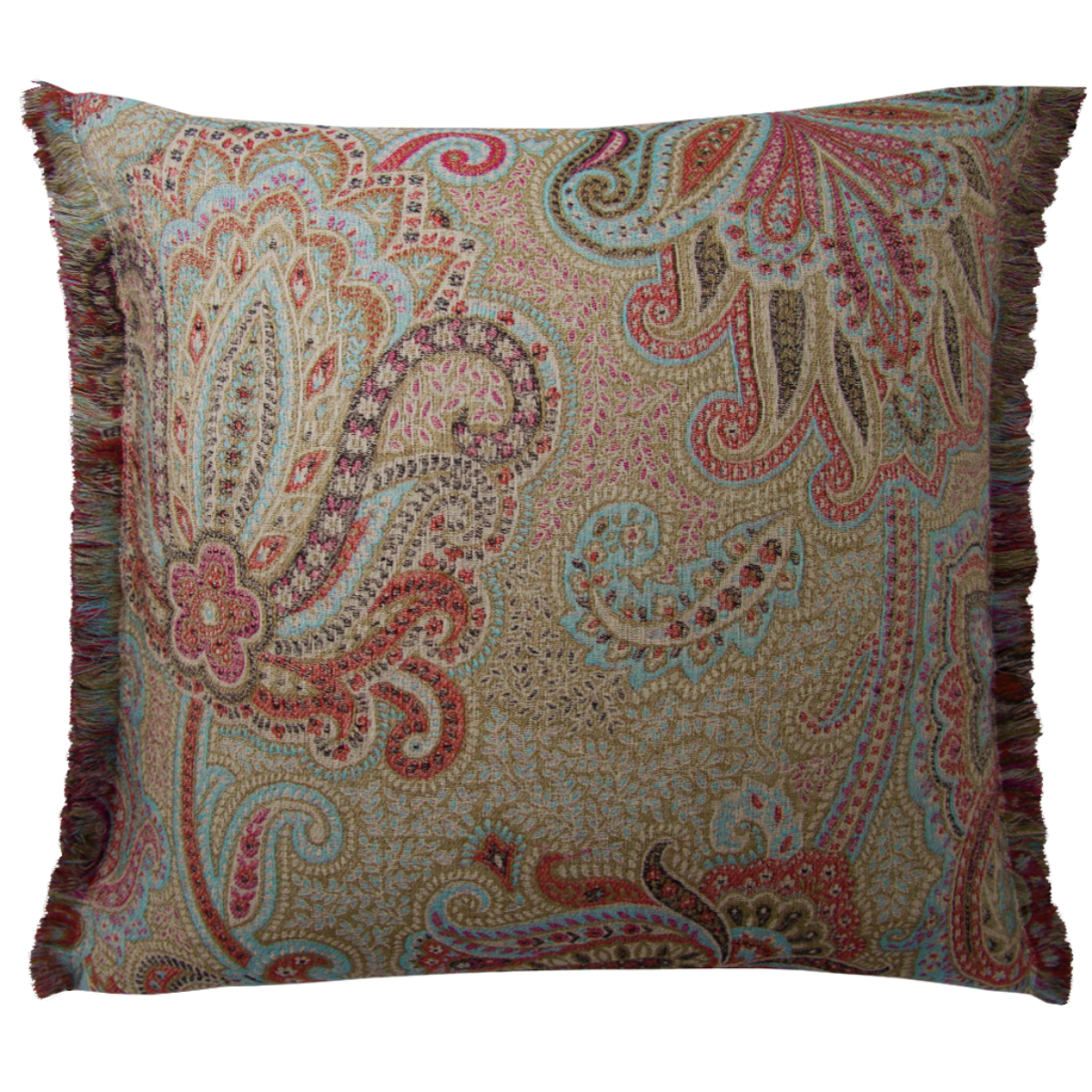 de Le Cuona | Dragonfly Cushion With Fringe Sapphire