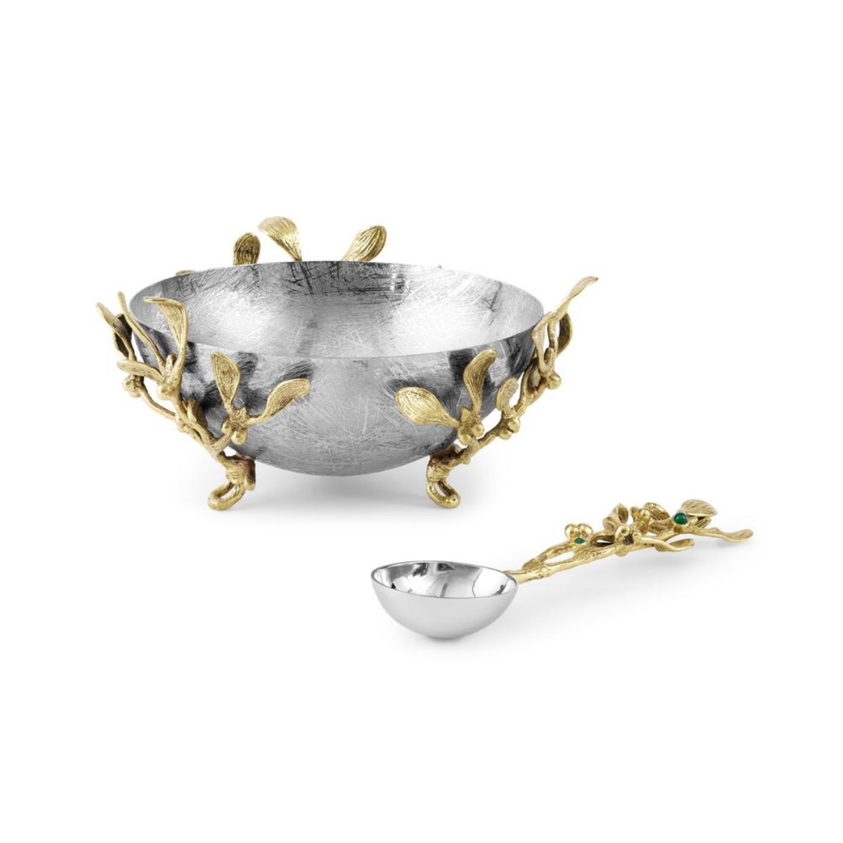 Michael Aram I Mistletoe Small Dish w/ Spoon