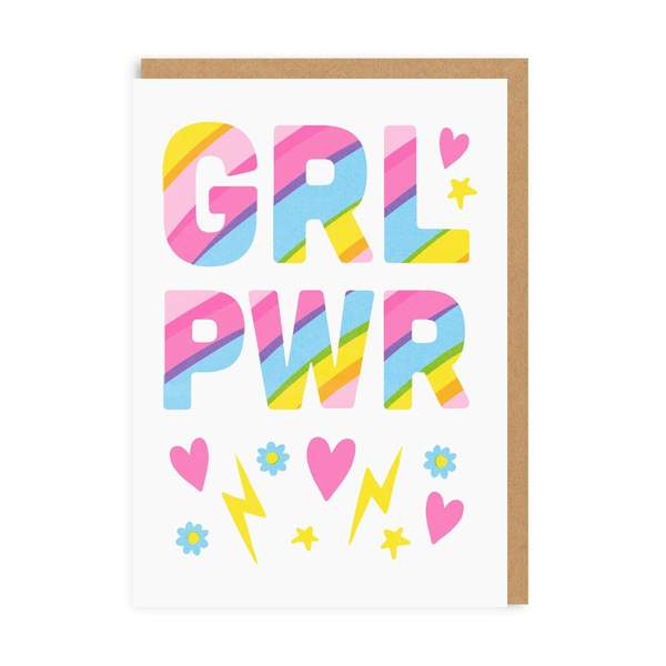 GRL PWR Greeting Card
