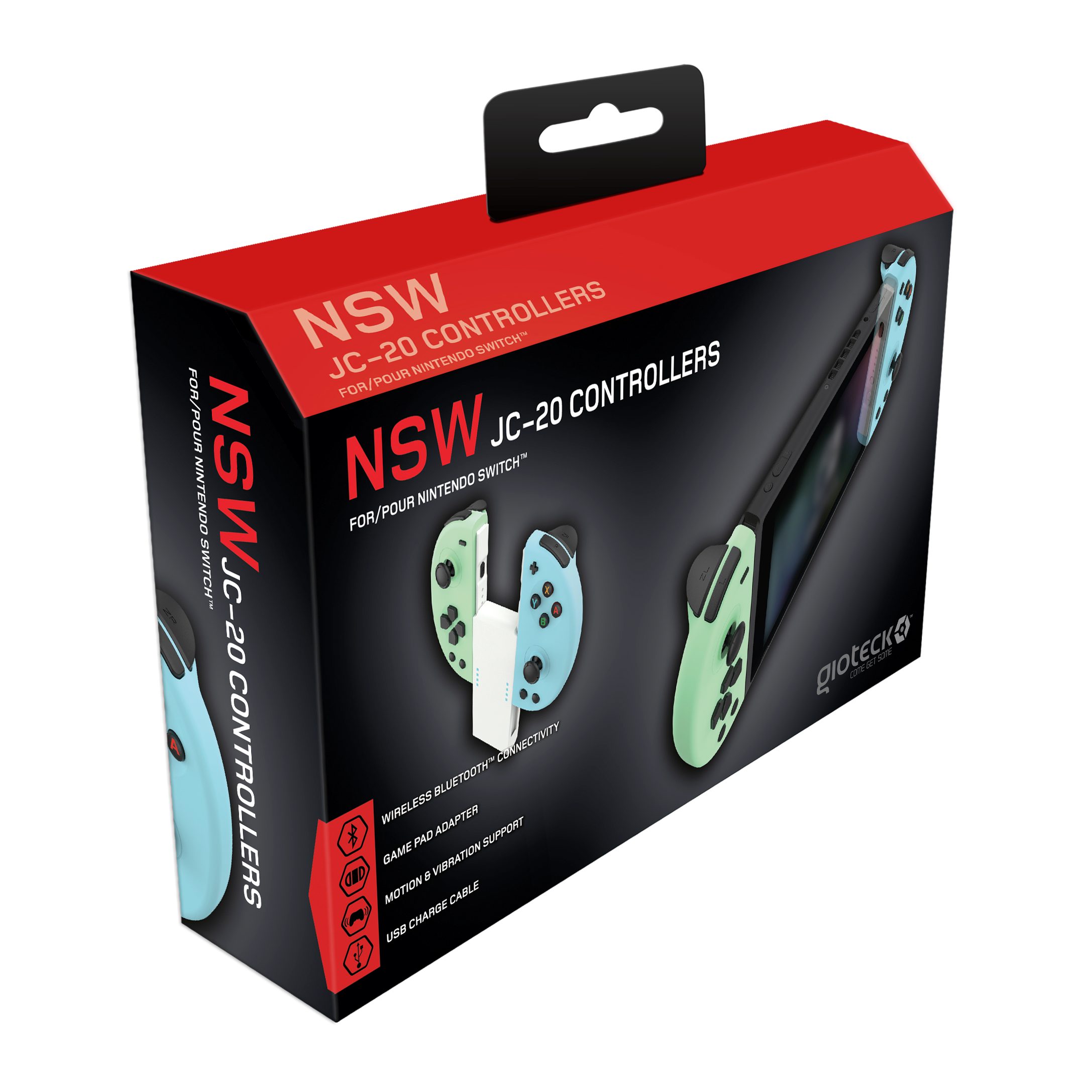 Gioteck Nintendo Switch JC-20 Controllers (Pastel)