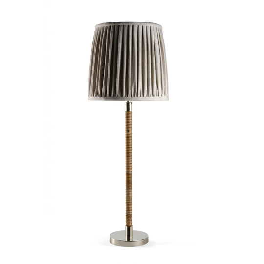 Porta Romana I Small Holden Table Lamp I Dark Cane With Nickel