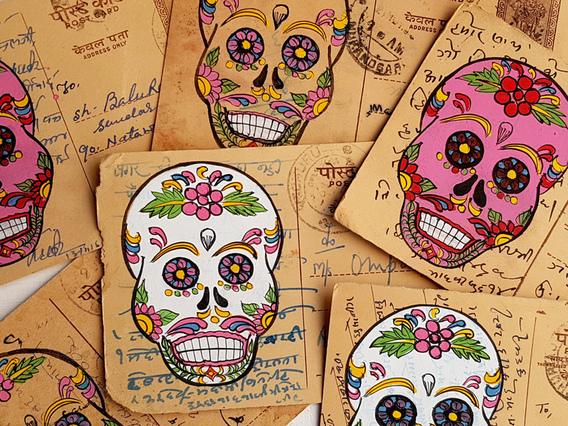 Vintage Postcard - Day Of The Dead
