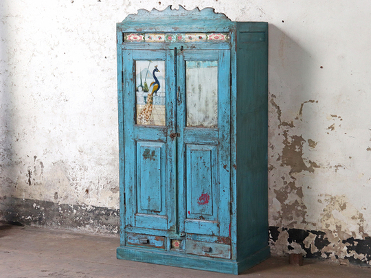 Large Blue Cupboard Cabinet Blue