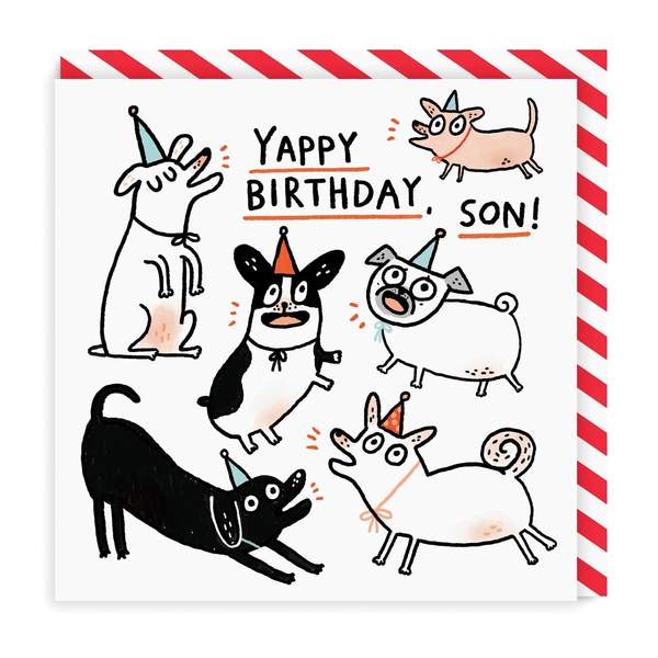 Son Yappy Birthday Square Greeting Card