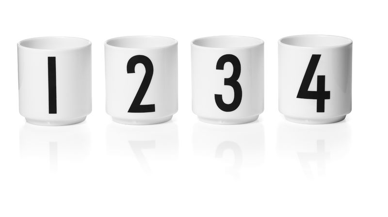 ​Design Letters - ​Espresso Porcelain Cup Set 1234 - White (10201300WHITE)