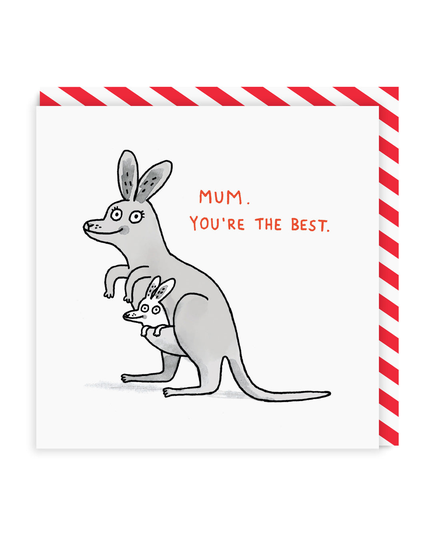 Kangaroo Square Greeting Card