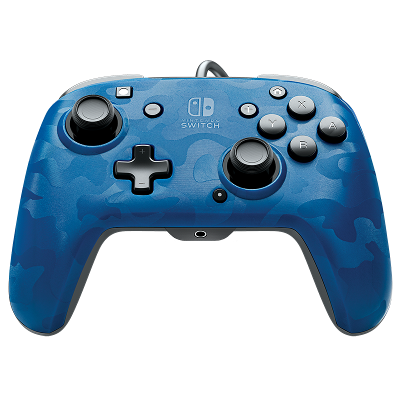PDP Face-off Deluxe Switch Controller + Audio (Camo Blue)