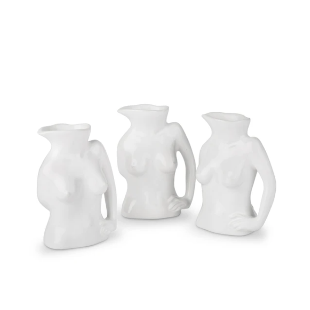 Anissa Kermiche |Mini Jugs Jug Trio White Shiny