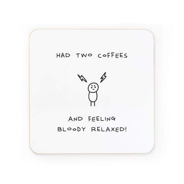 Two Coffees Relaxed Coaster
