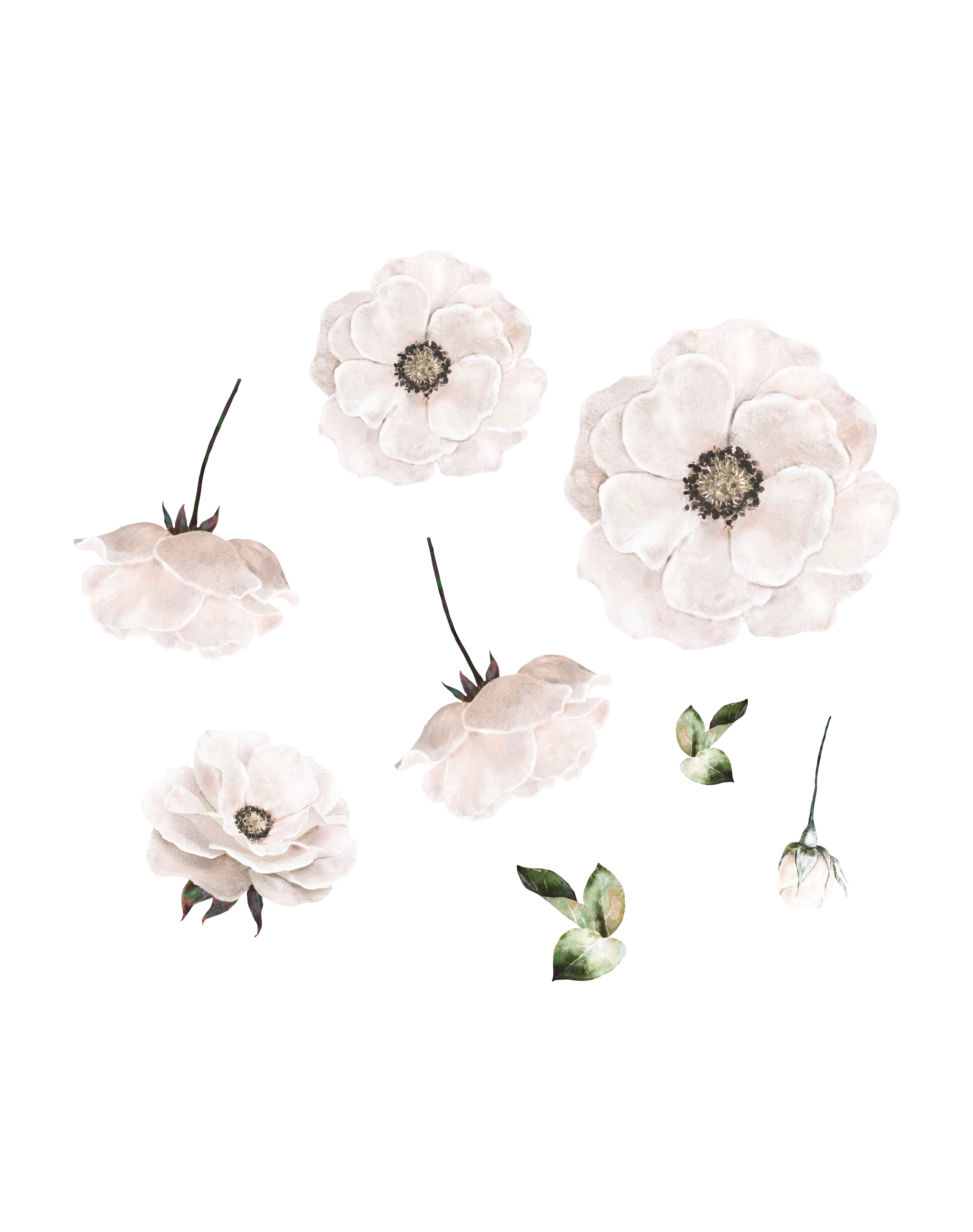 That's Mine - Wall Sticker Poppy - White (O8047W)