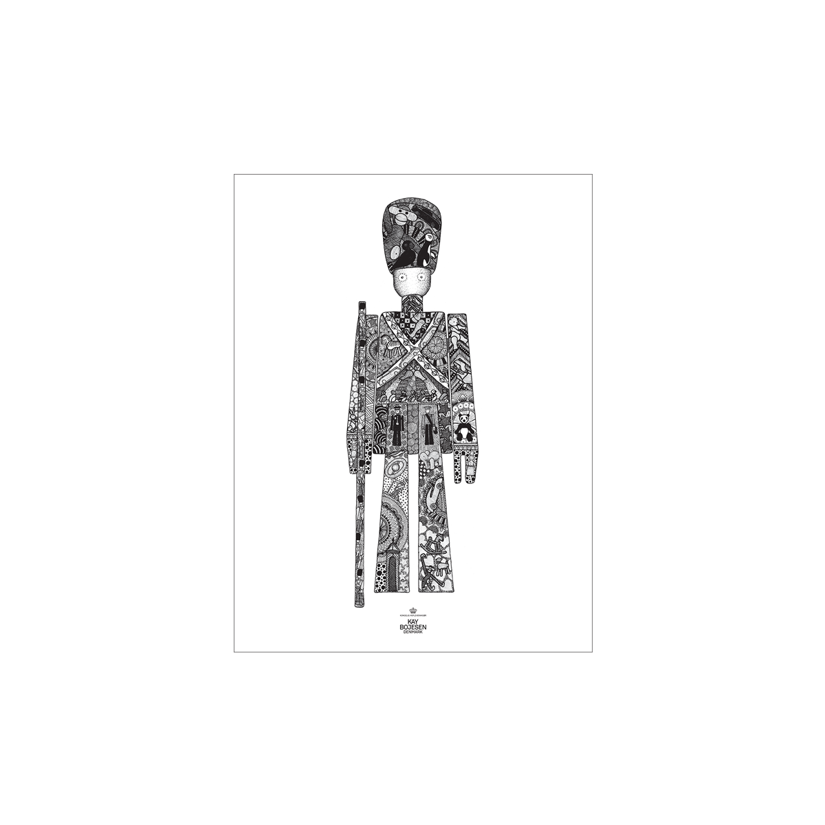 Kay Bojesen Garder Poster 30 x 40 cm - Black/White (39498)