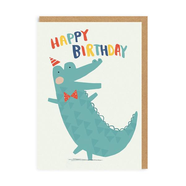Happy Party Crocodile Birthday Card