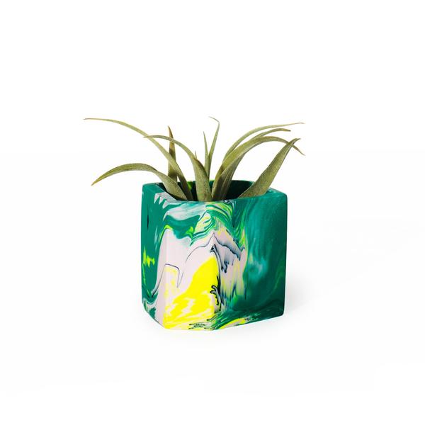 Mini Emerald Green Irregular Plant Pot