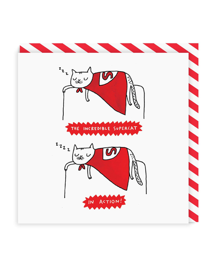 Supercat Square Greeting Card