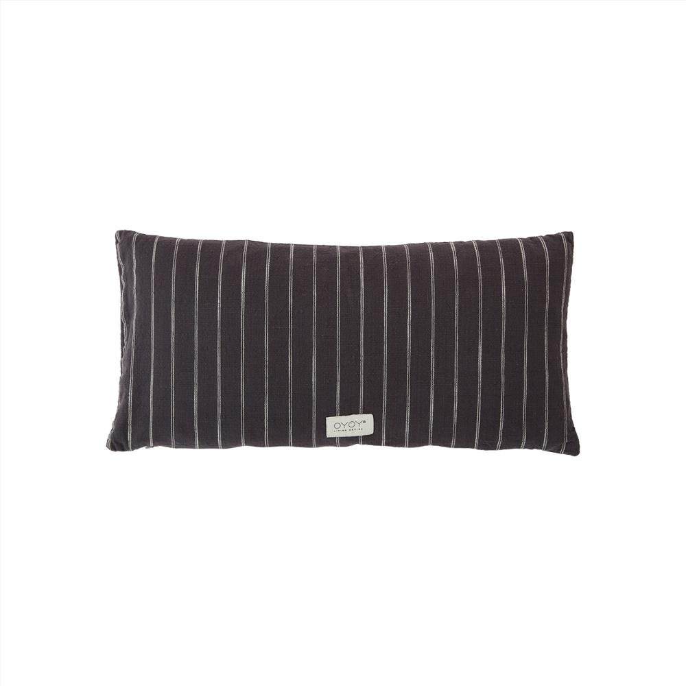 OYOY Living - Kyoto Long Organic Cushion - Anthracite