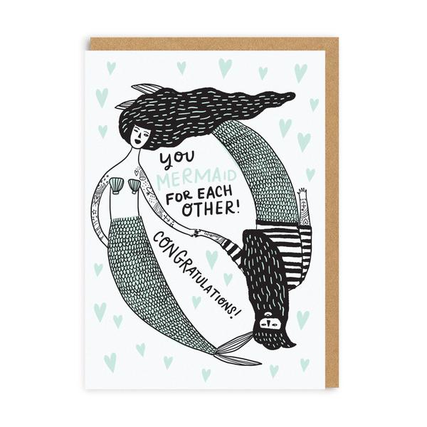 Mermaid For Each Other Congratulations Greeting Card