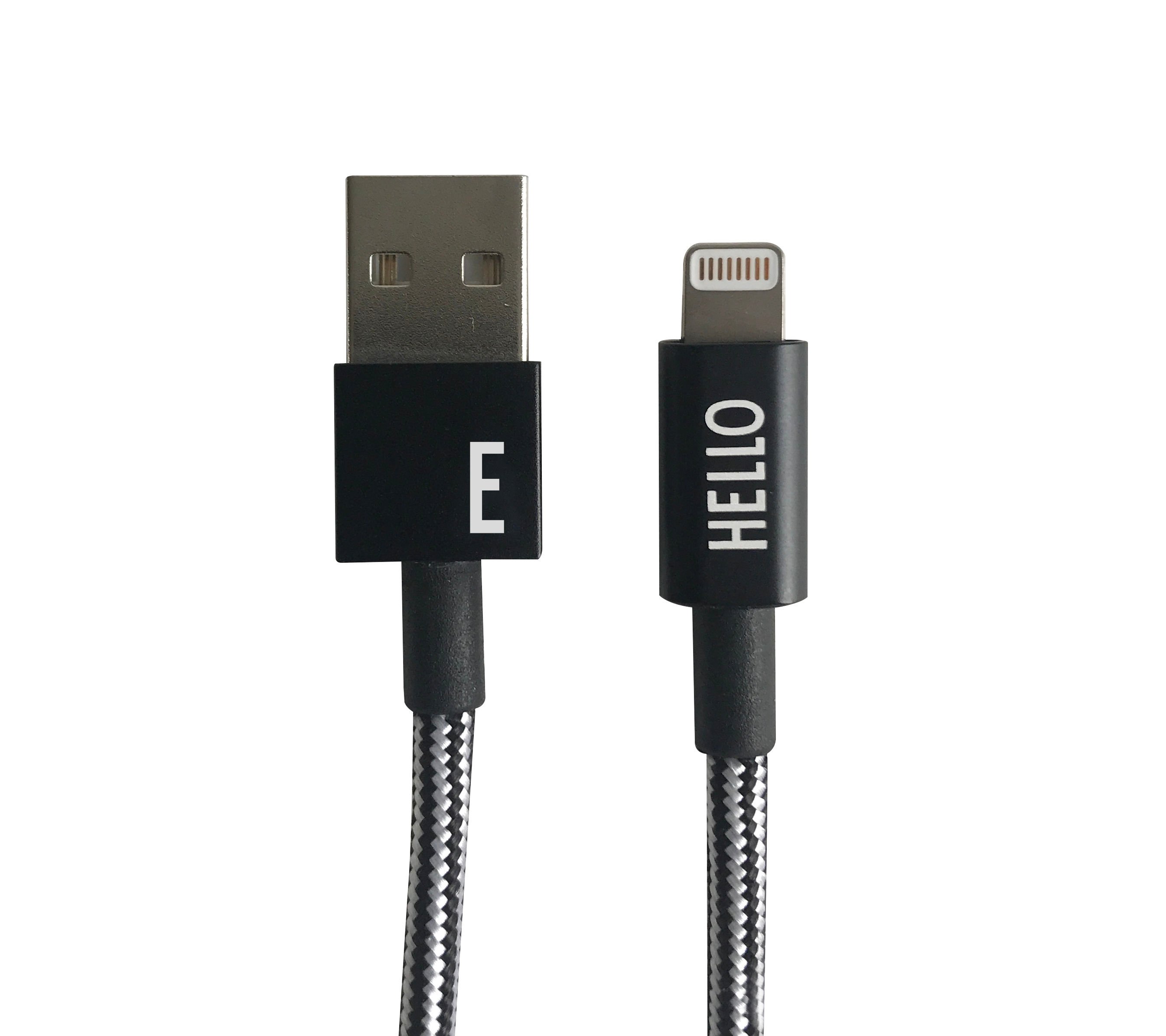 Design Letters - Lightning Cable 1 Meter E - Black (60201010E)