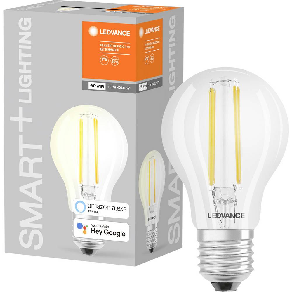 LEDVANCE - SMART+ standard 60W/827 clear filament E27 WiFi