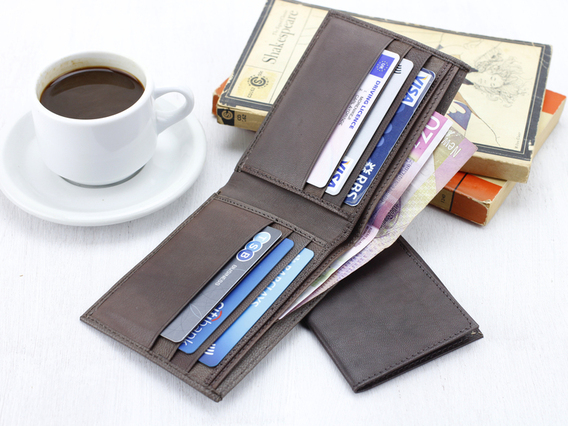 Men's Brown Leather Wallet Brown