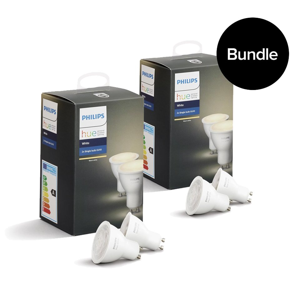 Philips Hue - 2xGU10 Dual Pack - Warm White - Bluetooth - Bundle