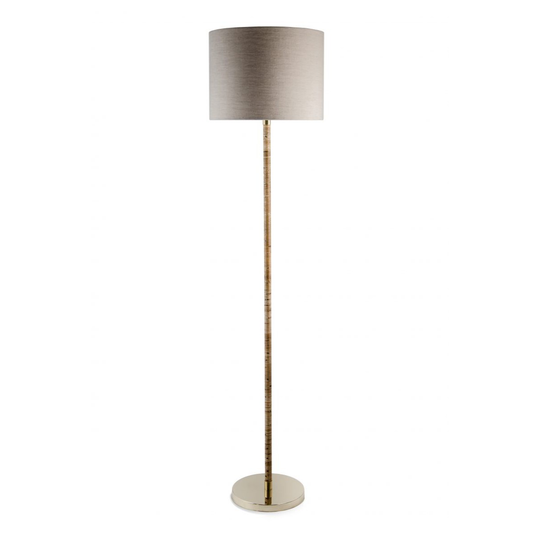 Porta Romana I Holden Floor Lamp Dark Cane with Brass