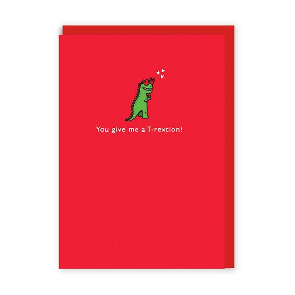 T-Rextion Enamel Pin Greeting Card