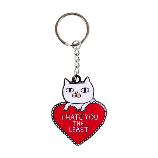 I Hate You The Least Cat Keyring