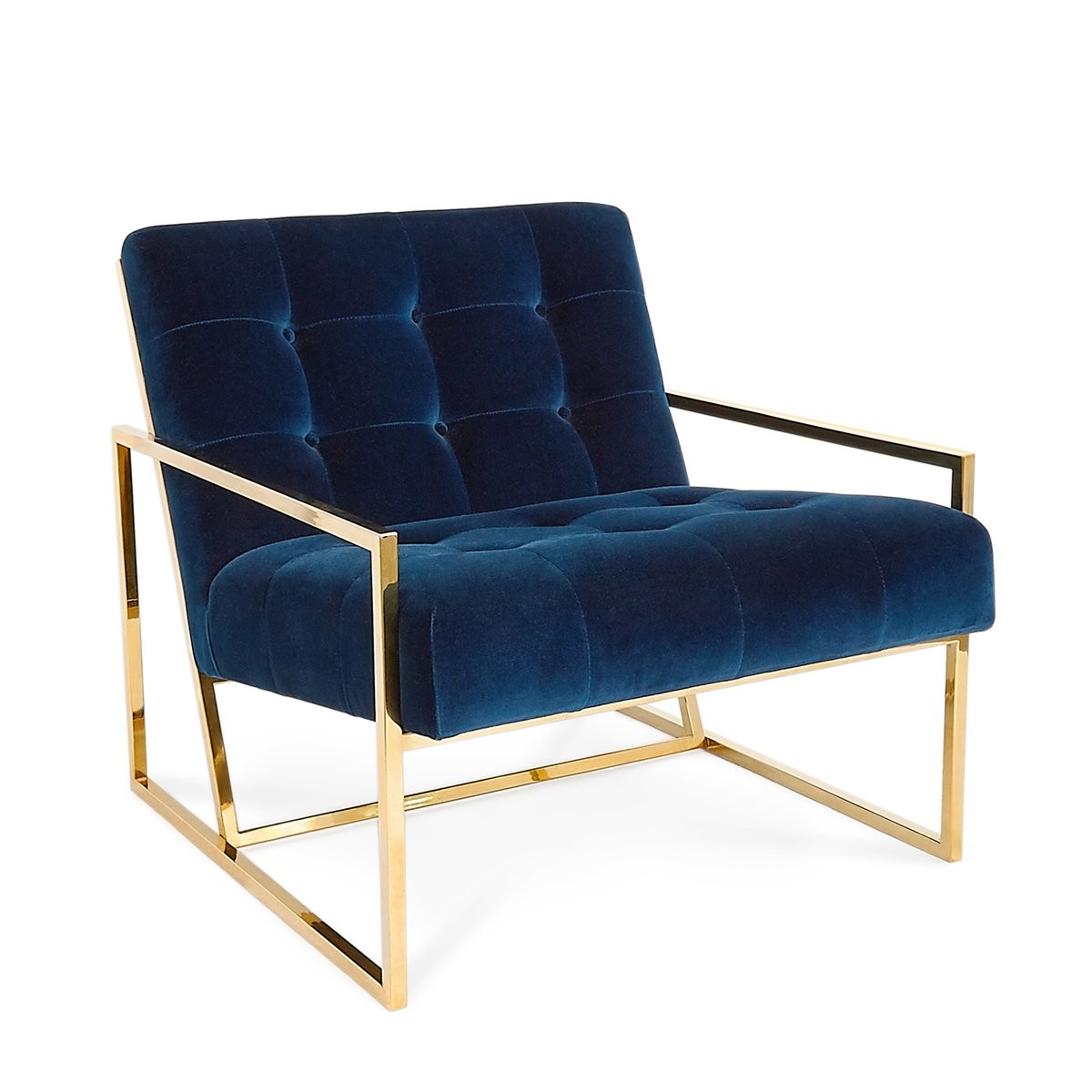 Jonathan Adler I Goldfinger Lounge Chair I Rialto Navy