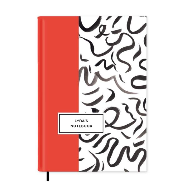 Ink Squiggles Notebook A5 - Personalised
