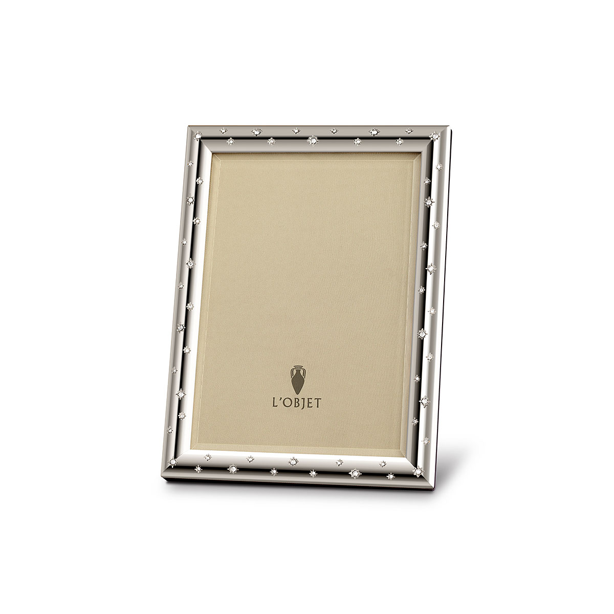 L'Objet I Stars Frame Medium Platinum White Crystals