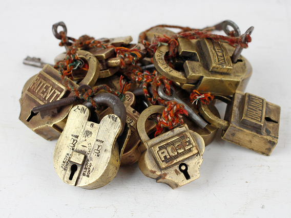 Small Old Brass Padlock Small