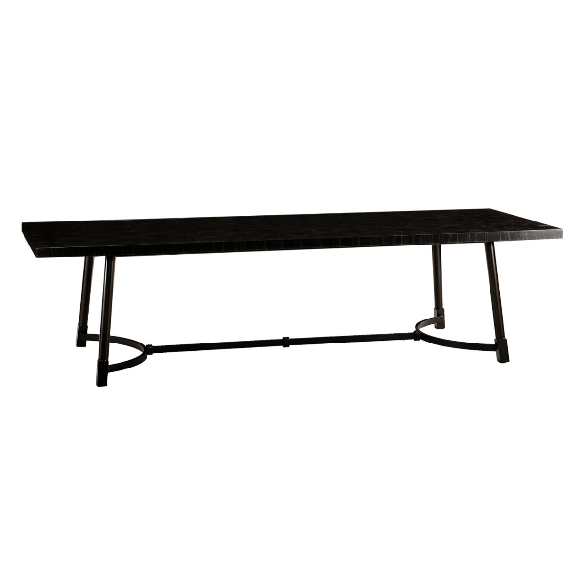 William Yeoward|Brinkston Dining Table Charcoal Marquetry