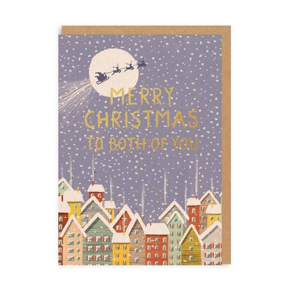 To Both Of You Town Christmas Card