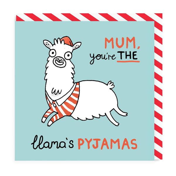 Mum, You're The Llama's Pyjamas Square Greeting Card