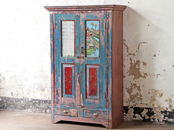 Painted Vintage Armoire Blue