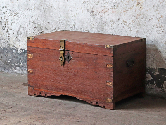 Large Wooded Storage Chest Brown